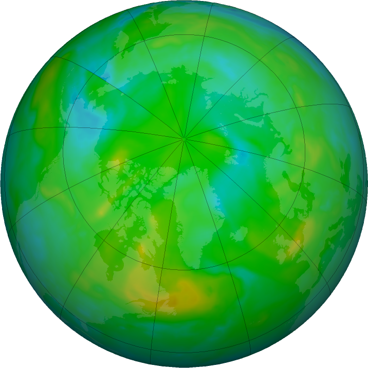 Arctic ozone map for 23 July 2017